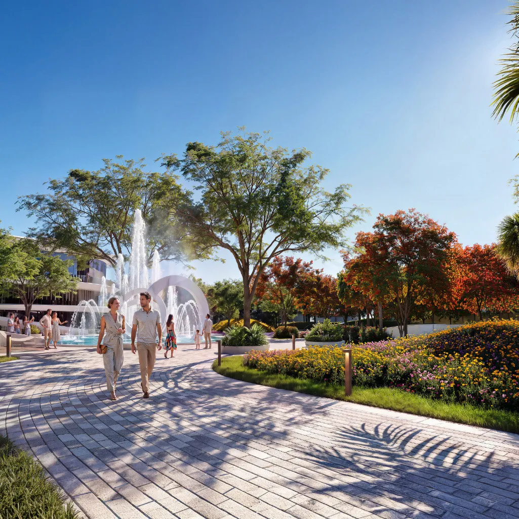 Aerial view of the Florence community amenities