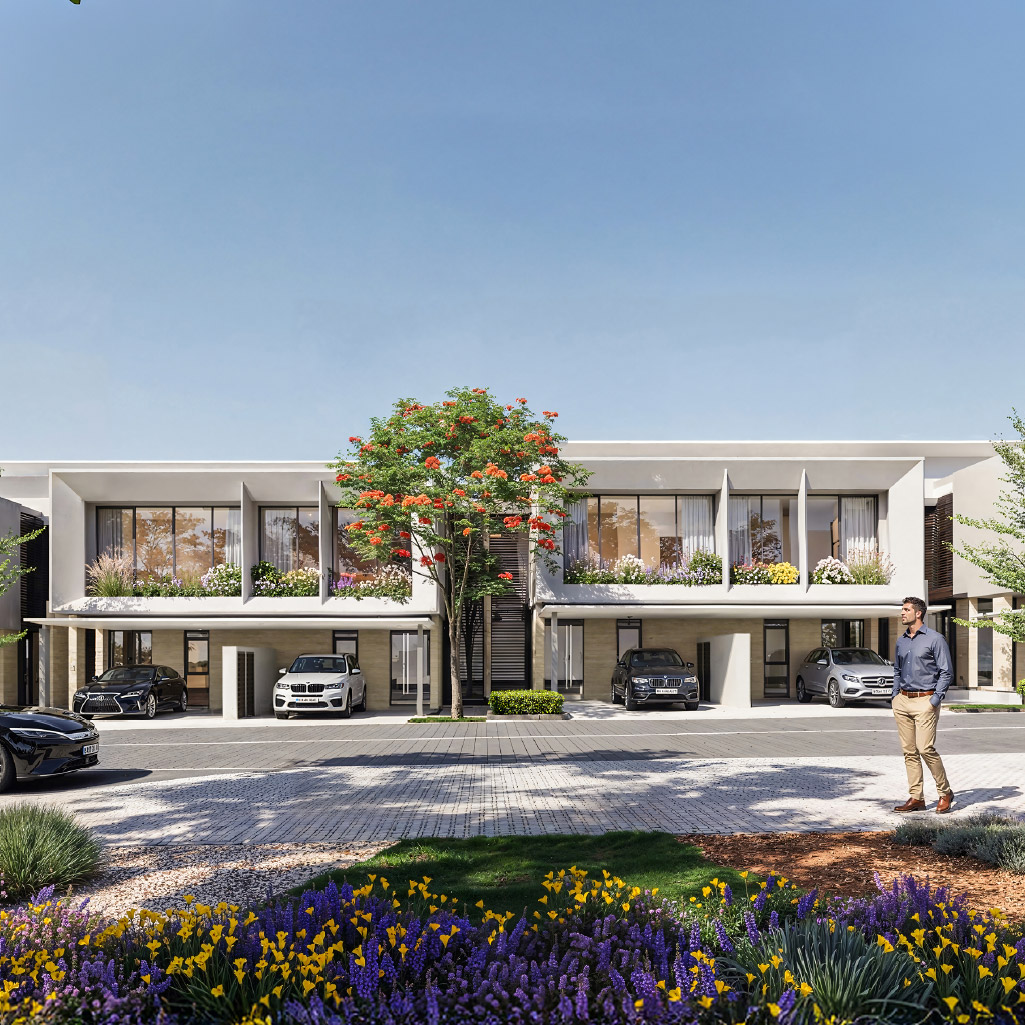 The Cypress three-bedroom townhouse exterior