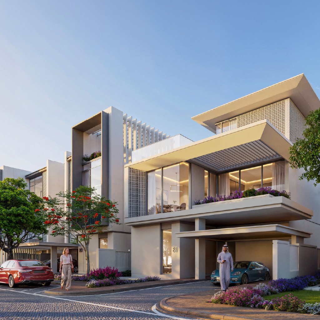 The Signature villa exterior with pool