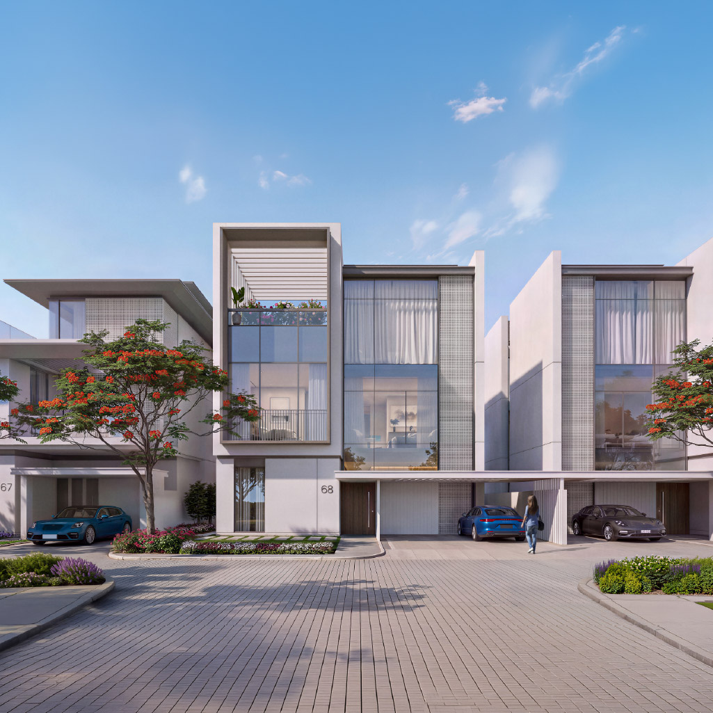 The Signature villa exterior with pool
